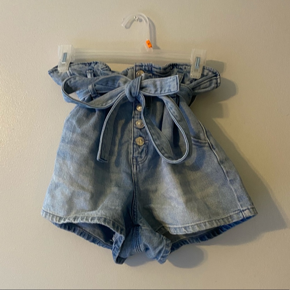 High Waisted Jean Shorts With Belt